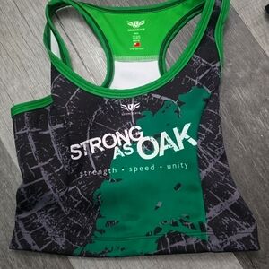 Legendborne strong as oak longline compression sports bra SMall